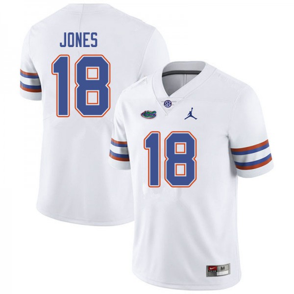 Jordan Brand Men #18 Jalon Jones Florida Gators College Football Jerseys White